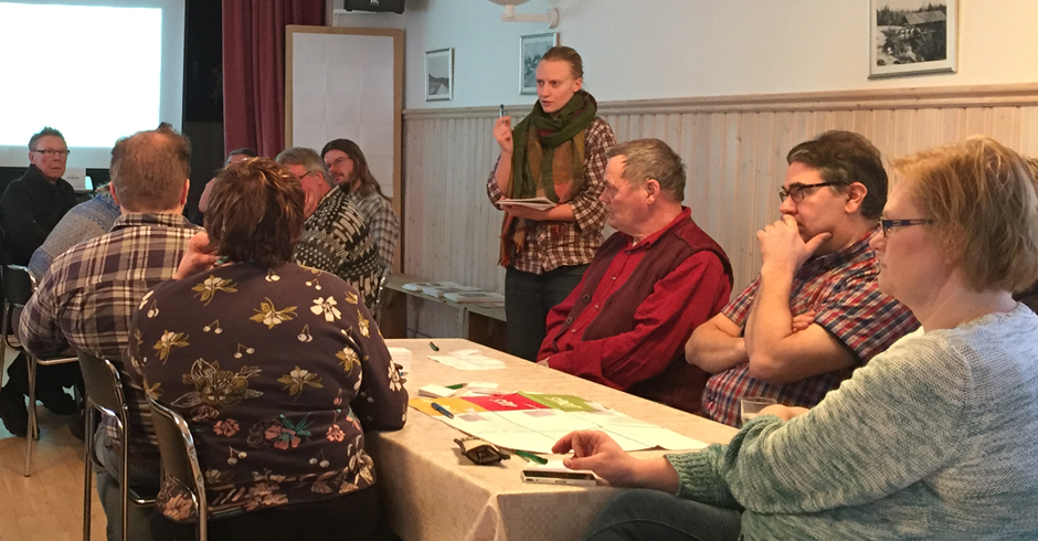 Malin på en av workshoparna.